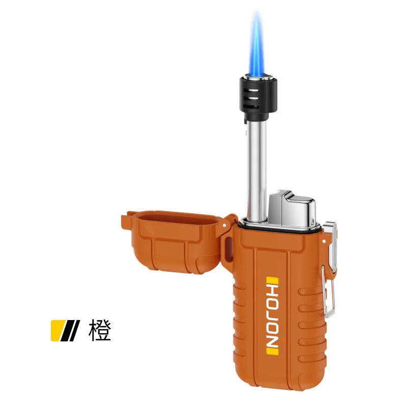 Outdoor Camping Sealed Waterproof Lighter Lighter Lightweight Portable Retractable Ignition with Lanyard Inflatable Lighter