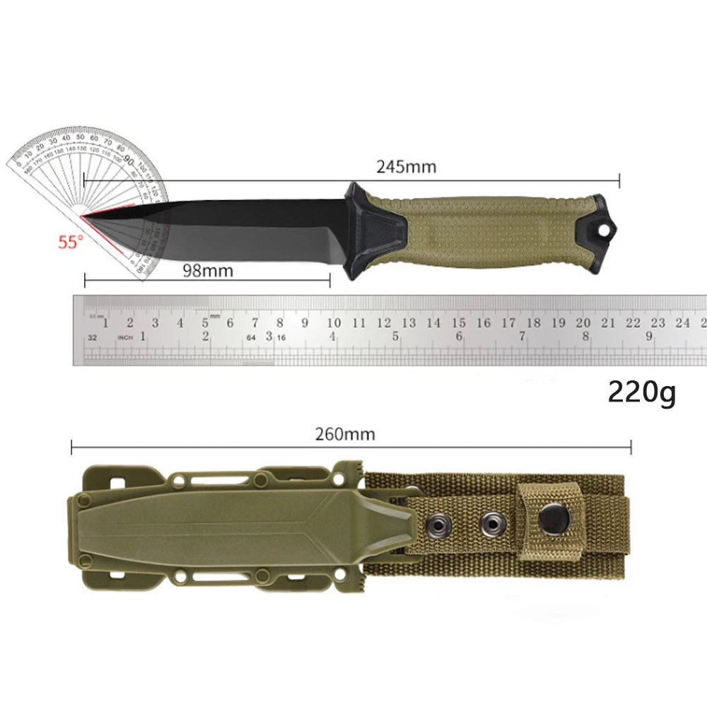 Fashion Stainless Steel Outdoor Survival Knife Portable Camping Pocket Knife Military Tactical Knives for Self Defense Hiking