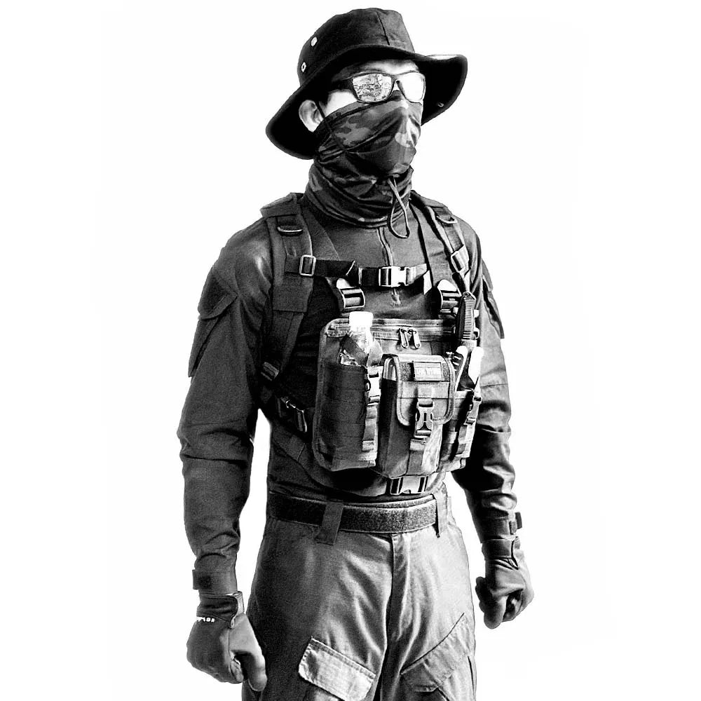 Tactical Running Vest Pack, Multi-Functional Shoulder Bag, Photographer Equipment Storage Chest Bag, Outdoor Sports Gear