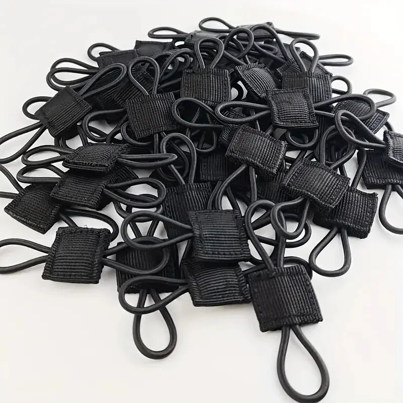 10pcs MOLLE Elastic Nylon Webbing Ribbon Buckle Outdoor Hiking Hunting Backpack Vest PTT Antenna Stick Pipe Binding Retainer