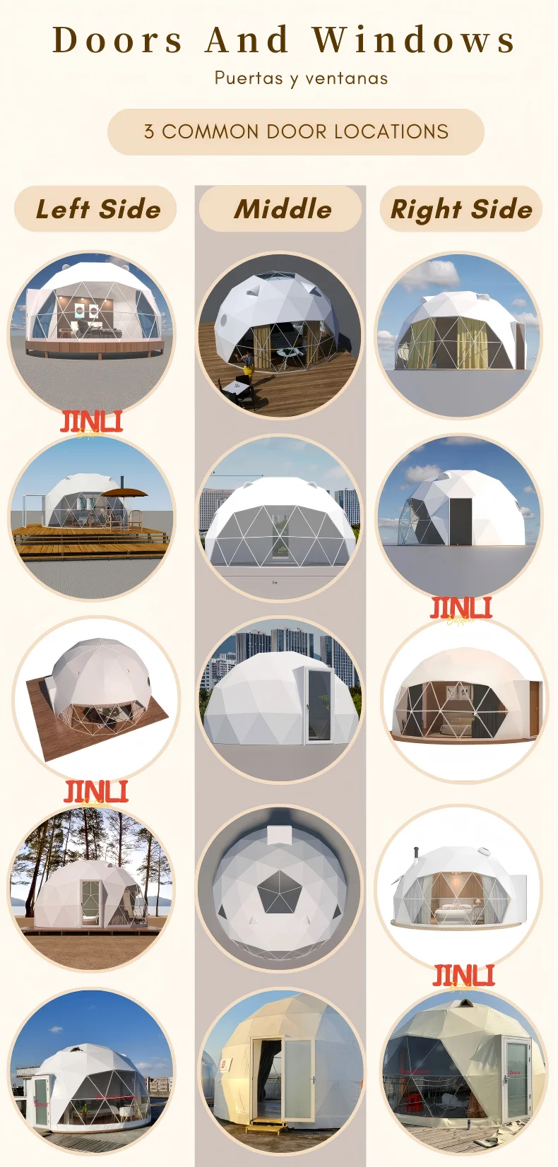 【Free  Global Shipping】 5 Meters Diameter Geodesic Dome Tent 1-2 people Spherical Tent Hotel Resort Outdoor Luxury Glamping Dome