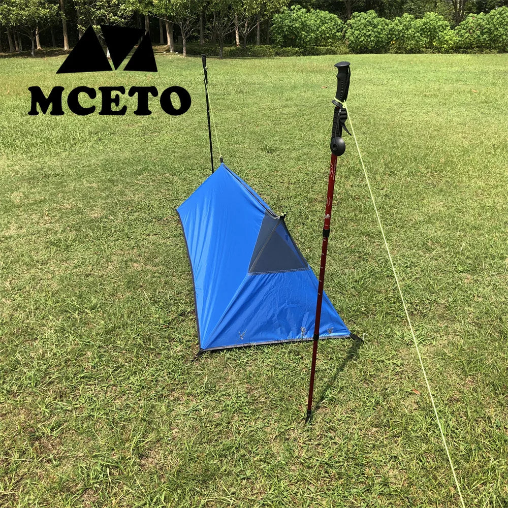 Ultralight Backpacking Tent 1 Person Outdoor Single Man 3 Season Rodless Camping Tent with 210D Oxford Cloth Professional Design