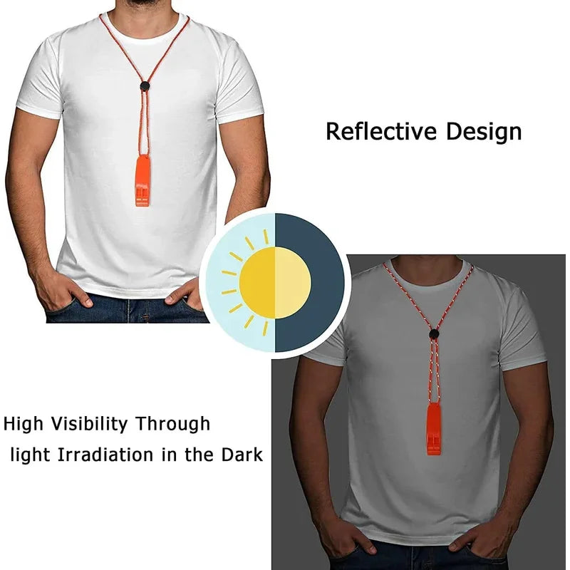 1PC Emergency Whistles with Lanyard Safety Whistles for Kayak Life Jackets Lifeboats Fishing Boats Camping Hiking Hunting