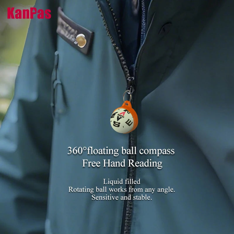 KanPas EDC Micro Floating Compass Ball /Luminous Compass Ball for outdoor&bike/ Waterproof, Lightweight Compss Ball/EDC-V20L