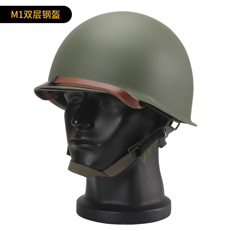 Tactical Battle Helmet Double Layer Anti-Lo Steel Helmet Field Brother Cany Heaear Film And TV Props Military Fan Gear