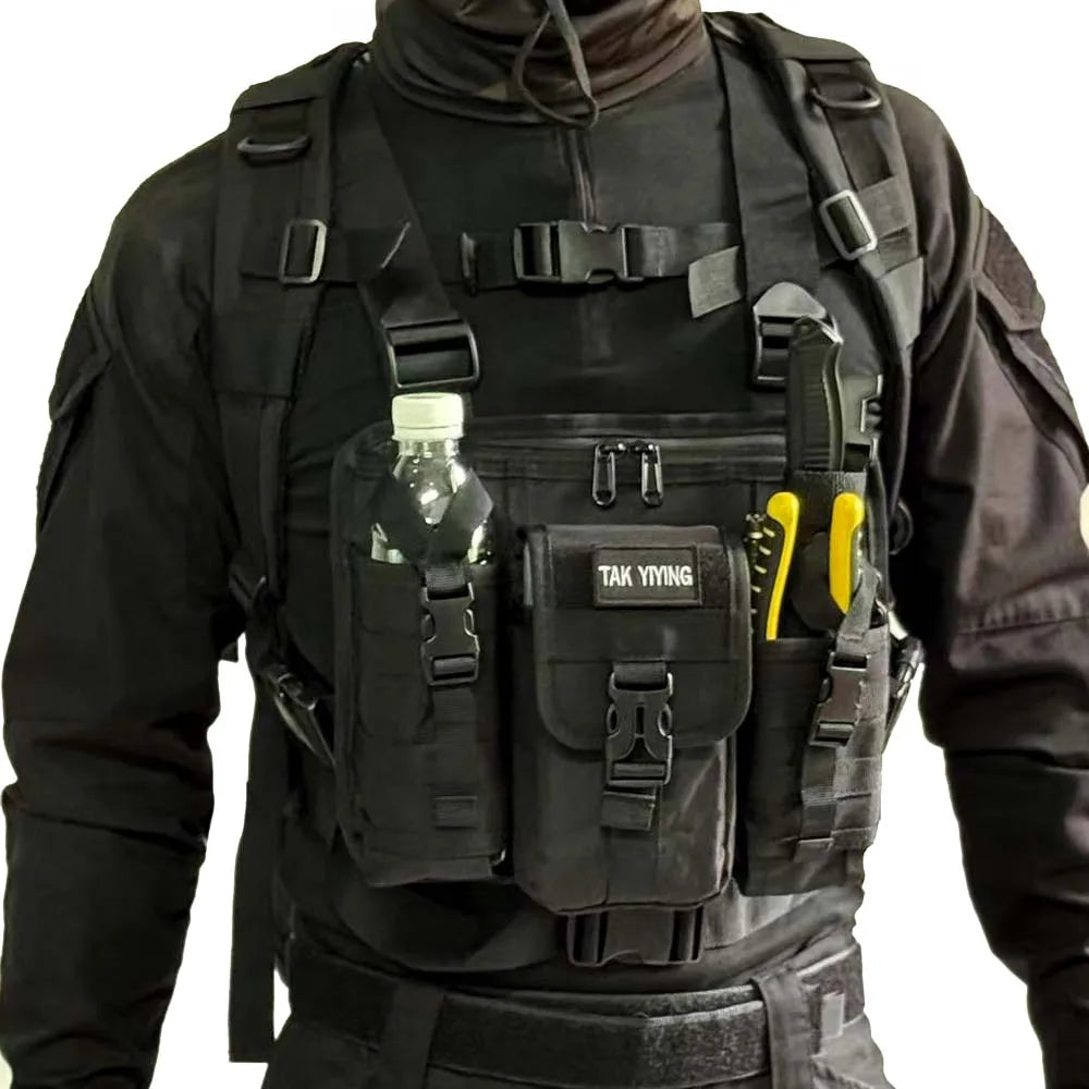 Tactical Running Vest Pack, Multi-Functional Shoulder Bag, Photographer Equipment Storage Chest Bag, Outdoor Sports Gear