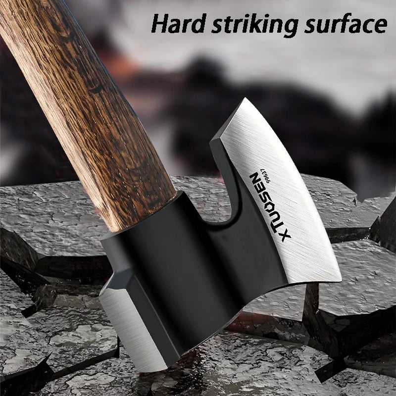Camping Survival Axe Outdoor Tactical Self Defense Axes Multifunctional Fire Cutting Firewood Axe Wooden Handled Hand Axes