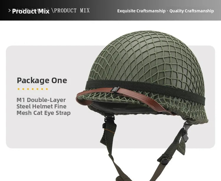Tactical Battle Helmet Double Layer Anti-Lo Steel Helmet Field Brother Cany Heaear Film And TV Props Military Fan Gear