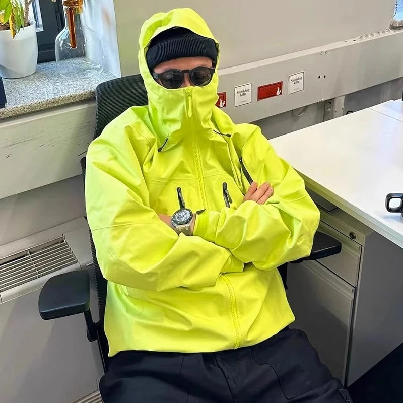 ARC SV Embroidery Bird Logo Three Layer Mens Womens Camping Coat Outdoor Waterproof Windbreaker Hiking Ski Jackets Unisex