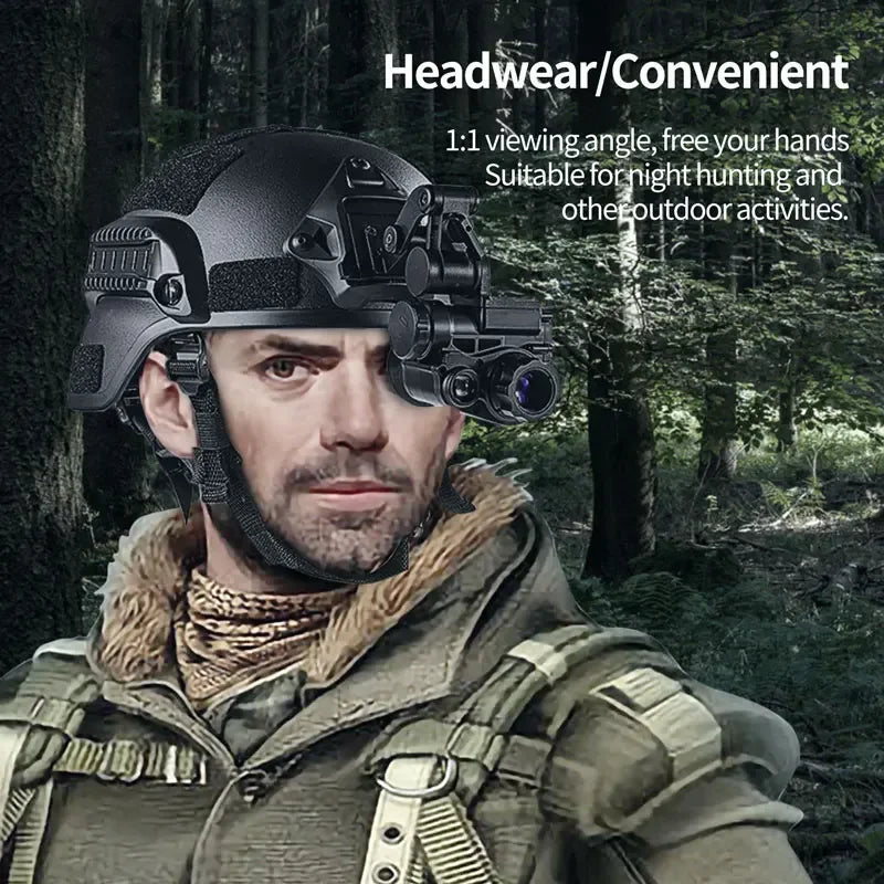 NVG10 FHD Digital Infrared Head Mounted Outdoor Helmet Type Single Tube Monocular Night Vision Goggles Campling Hunting