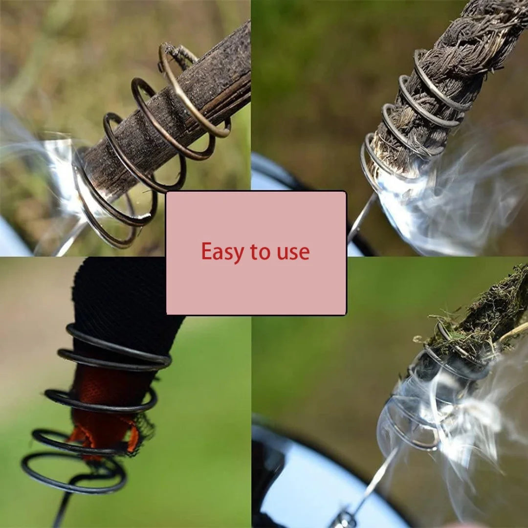 Outdoor Fire Starter Reflective Mirror Solar Windproof Waterproof for Mountain Climbing Camping Survival Fire Cigarette Lighter