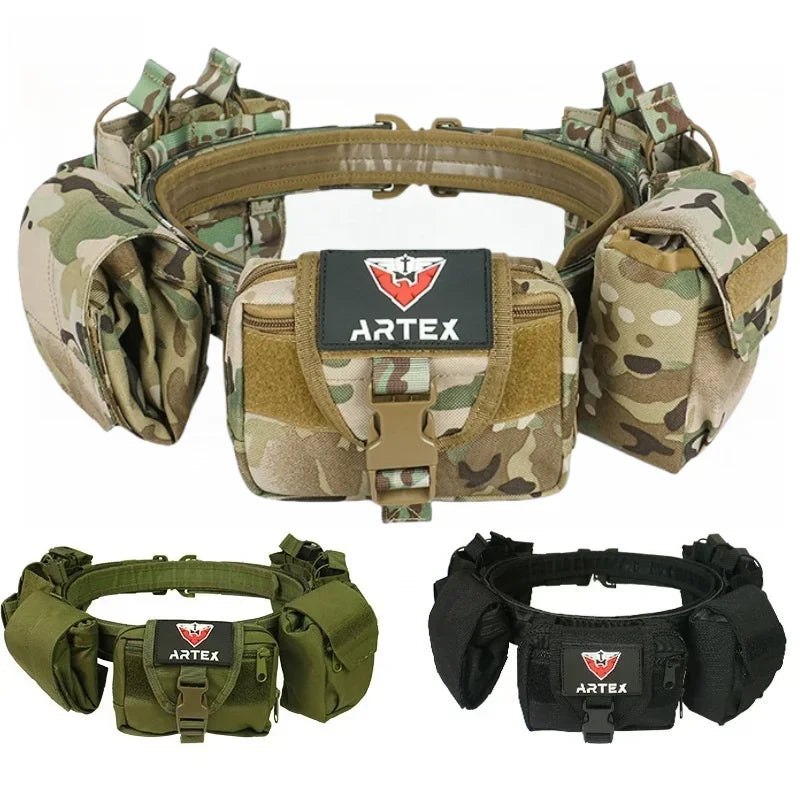 ARTEX Outdoor 1000D Nylon Battle Belt Sets Duty Belts Law Enforcement Airsoft Utility Belt with Mag Pouches