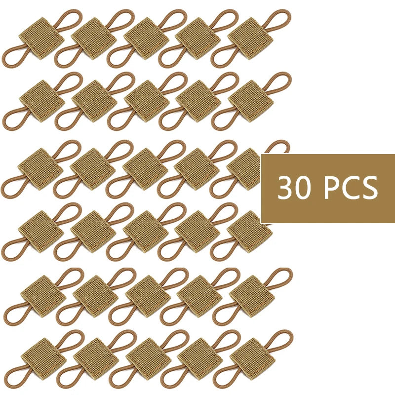 10pcs MOLLE Elastic Nylon Webbing Ribbon Buckle Outdoor Hiking Hunting Backpack Vest PTT Antenna Stick Pipe Binding Retainer