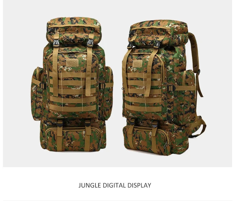 80L Camping Backpack Men Bags Molle Tactical Rucksack For Outdoor Climbing Hiking Travel Back Packs mochila hombre
