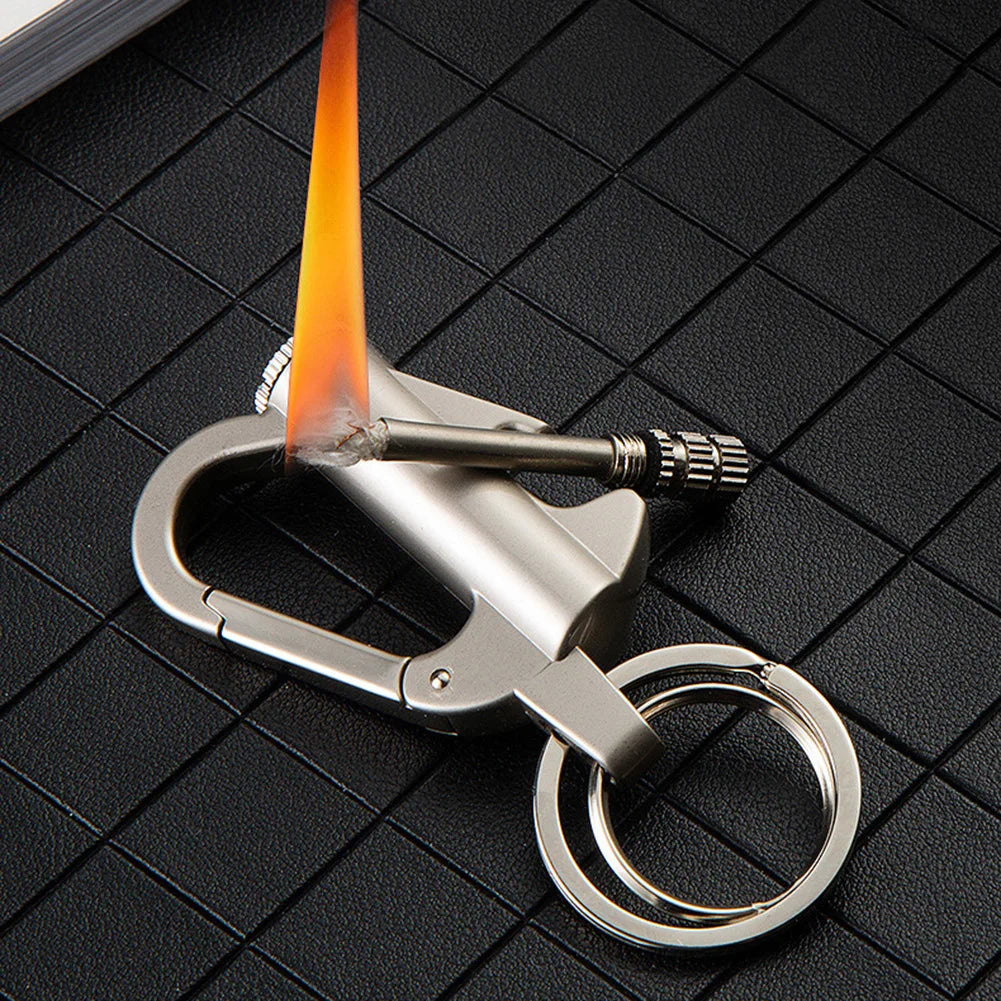 Permanent Match Lighter Keychain Outdoor Emergency Fire Starters Waterproof Cigarettes Flints Keyrings