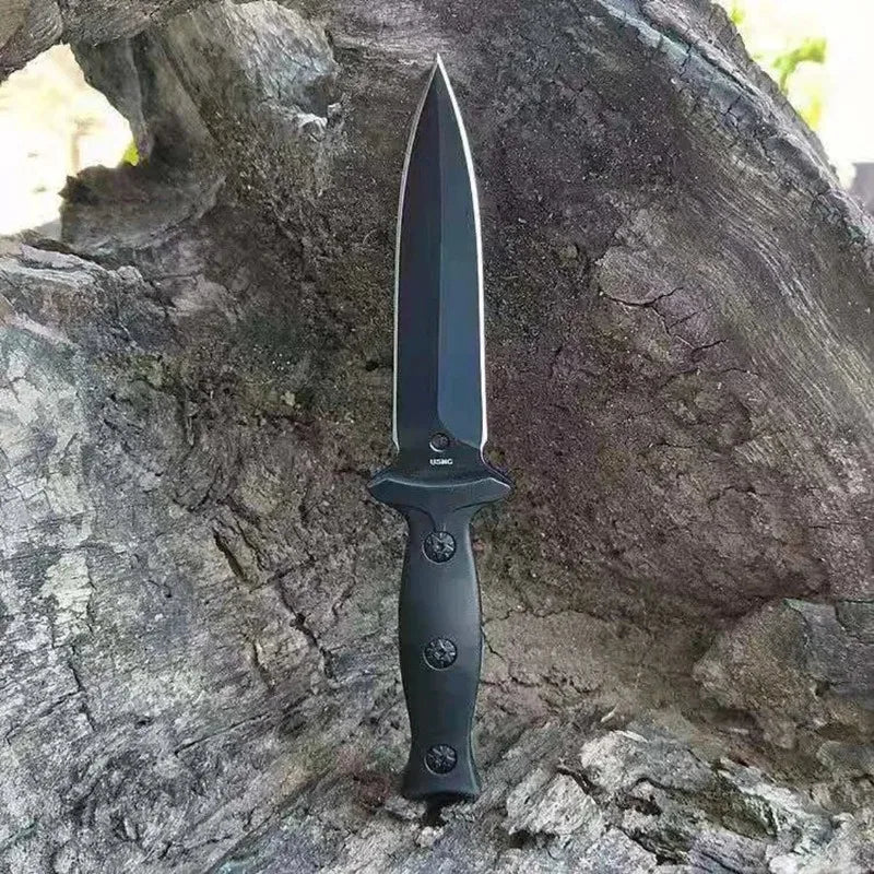 Wilderness Camping Outdoor survival knife Self-defense Tactical Fighting Knife High hardness sharp K-sheath pocket straight knif