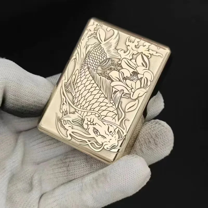 Zorro 912 Retro High End Waterproof Heavy duty Kerosine Lighter 3/5 Hinge Metal Petrol Lighter Men's Gift 150G