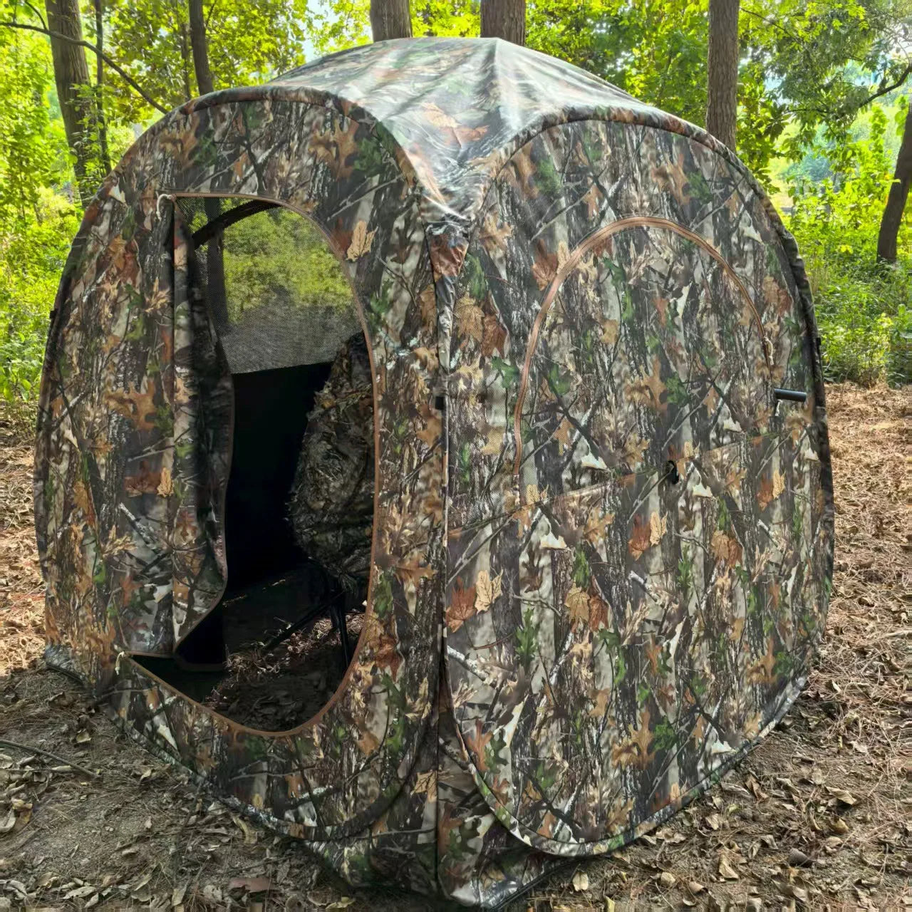 Outdoor Camouflage Camouflage Bird Watching Tent 270 ° Forest Multi-person Round Portable Hunting Tent