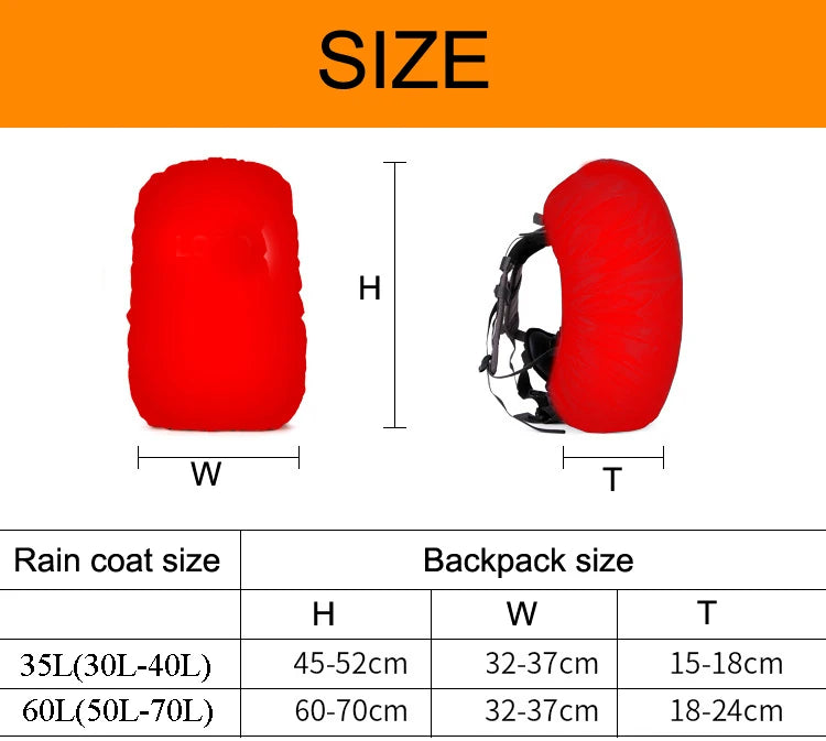 35L/60L Outdoor Camping Hiking Mountaineering Backpack Bag Waterproof  Rain Cap Cover