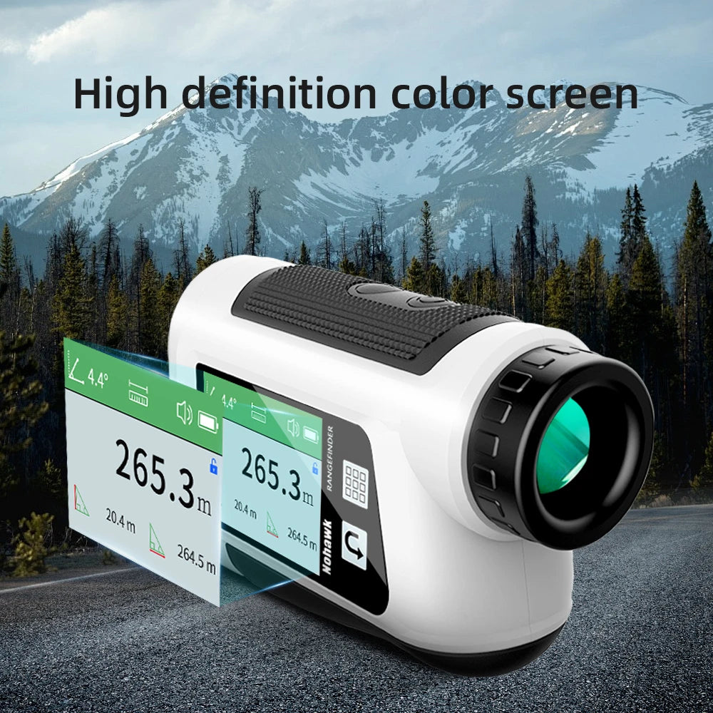 NOHAWK Golf Laser Rangefinder USB Rechargeable with Slope Compensation For Golfer Range Finder Hunting Monocular