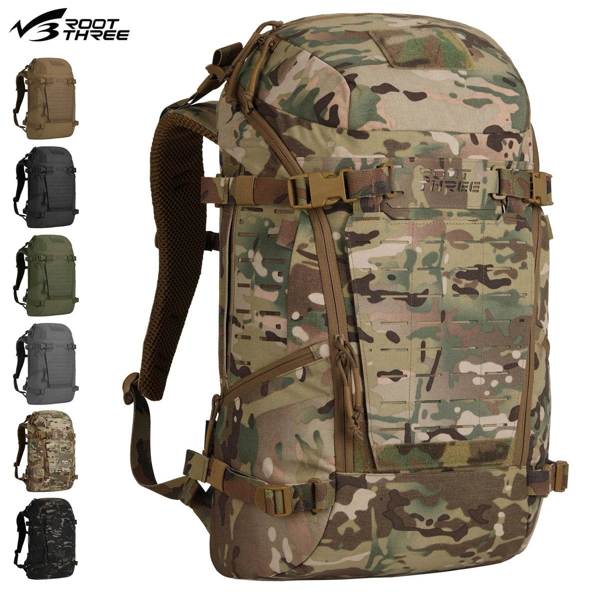 45L 500D/DML Nylon Waterproof MOLLE Tactical Backpack Outdoor Fishing Camping Hiking Bag Multi Layer Detachable DIY Backpack