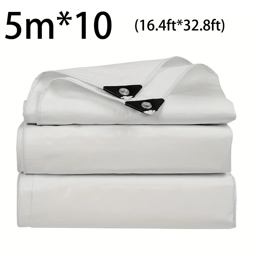 White Custom Large Tarp 3x5 6 8m*8 10 12 3 4x4 5m Outdoor Sun Shade Awning Waterproof Tarpaulin Uv Blocking Tent Camp Rain Cover