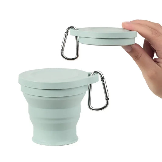 Outdoors Silicone Folding Cup with Hanging Hole Creative Water Cup Travel Portable Washing Cup Fashion Travel Silicone Cup