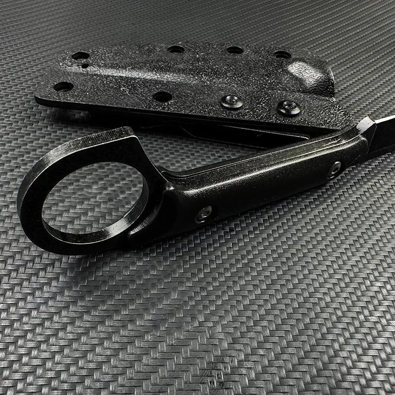 New corrosion-resistant portable knife, multi-purpose outdoor straight knife K-sheath, jungle self-defense EDC knife。