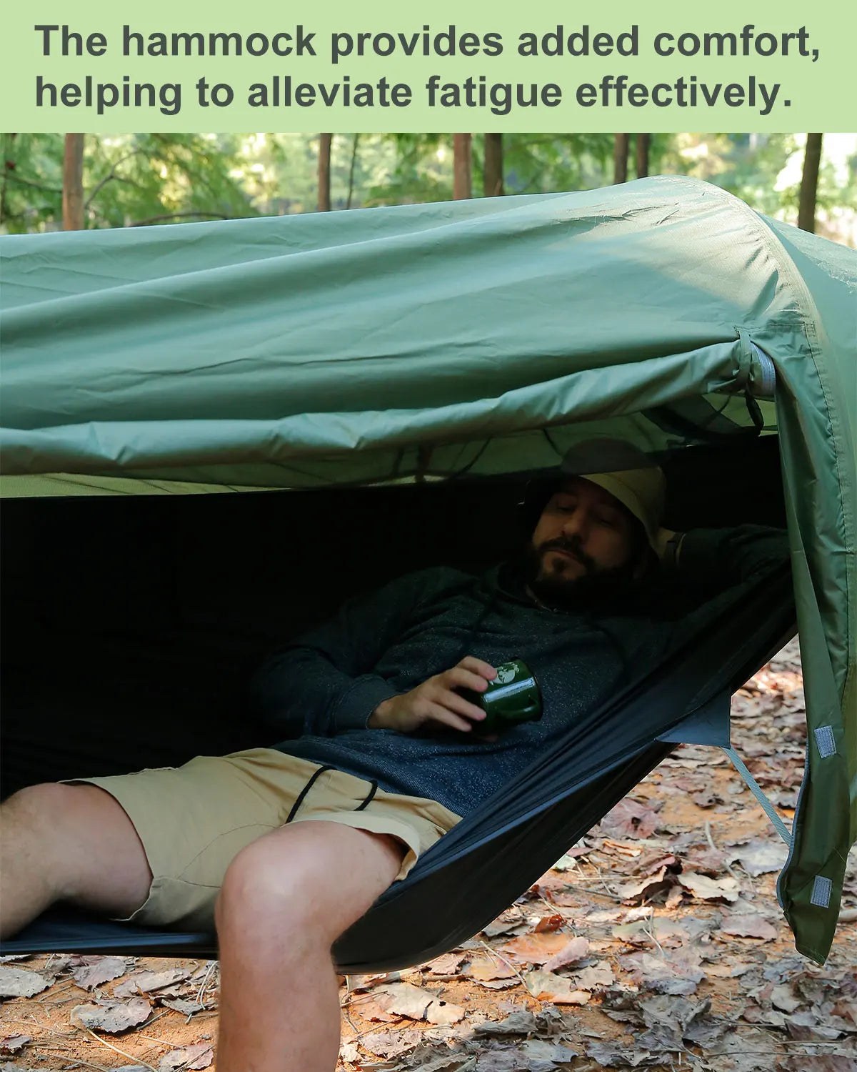 Camping Hammock Tent with Mosquito Net and RainFly，3 in 1 Waterproof Lightweight Sleeping Hammock , Travel Outdoor with Hiking