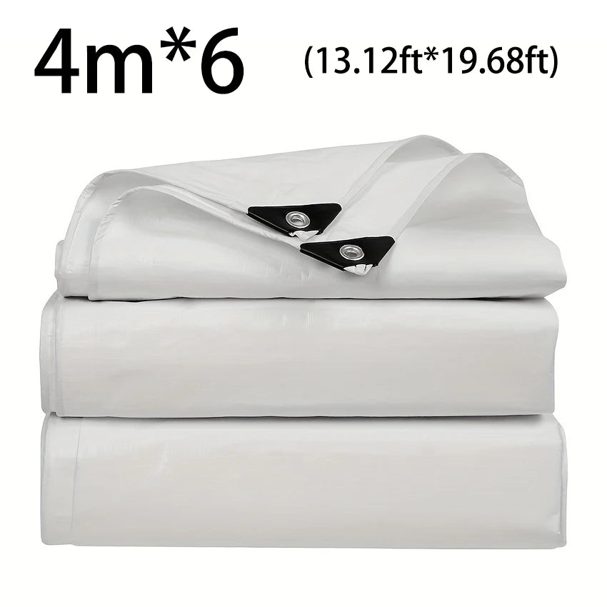White Custom Large Tarp 3x5 6 8m*8 10 12 3 4x4 5m Outdoor Sun Shade Awning Waterproof Tarpaulin Uv Blocking Tent Camp Rain Cover
