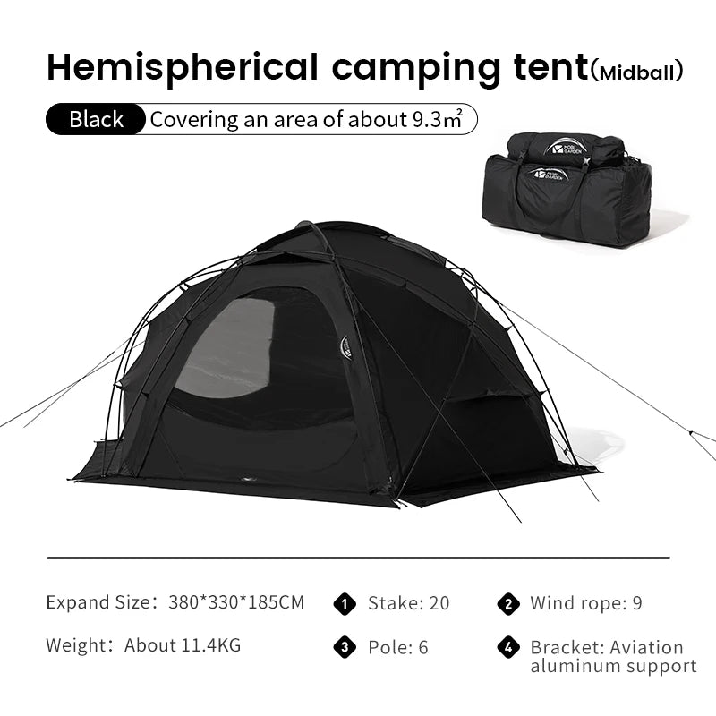 MOBI GARDEN Camping Tent Commander Dome Tent Shelter Waterproof Windproof Ultra-light 70D Nylon 160/185/245CM