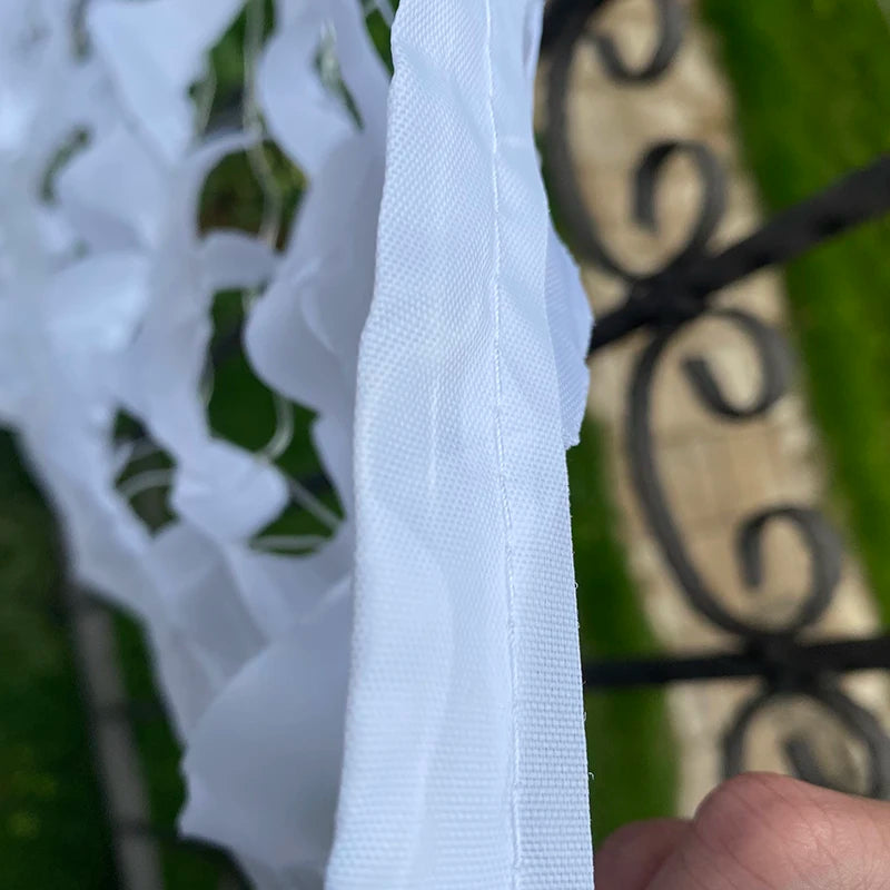 Welead 1.5m White Reinforced Camouflage Net Army Garden Decoration Fence Shade Hiding Mesh Outdoor 2m 3m 4m 5m 6m 7m 8m