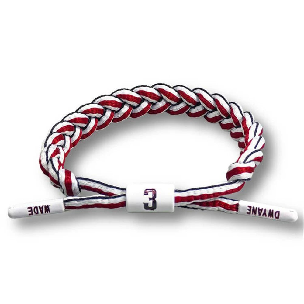 Sport Style Men Hand Woven Number Rope Bracelet Couple Adjustable Paracord Bracelet For All Ages Basketball Fan Souvenir Gift