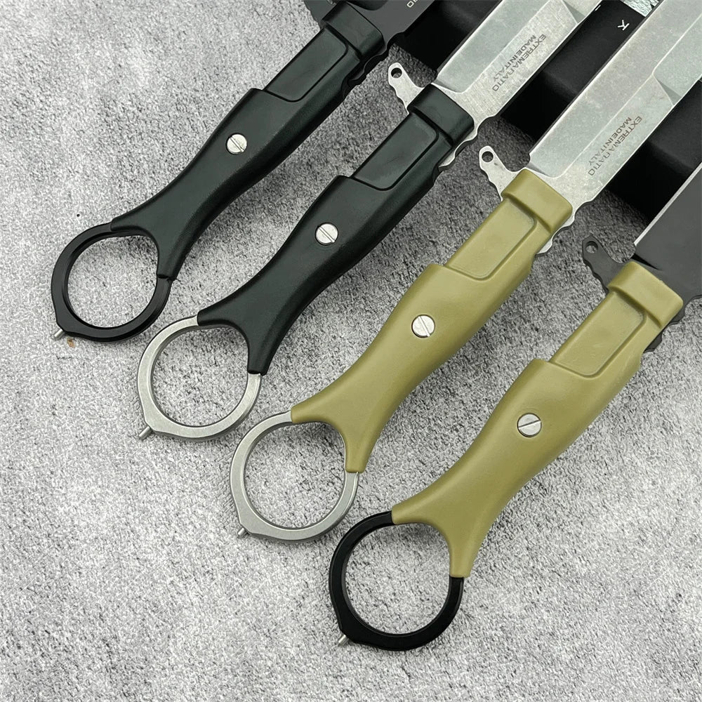 Extrema Ratio Fixed Blade Knife with Sheath 8Cr13Mov Steel Blade Nylon Fiber Handle Outdoor EDC Camping Knife Hunting Knife