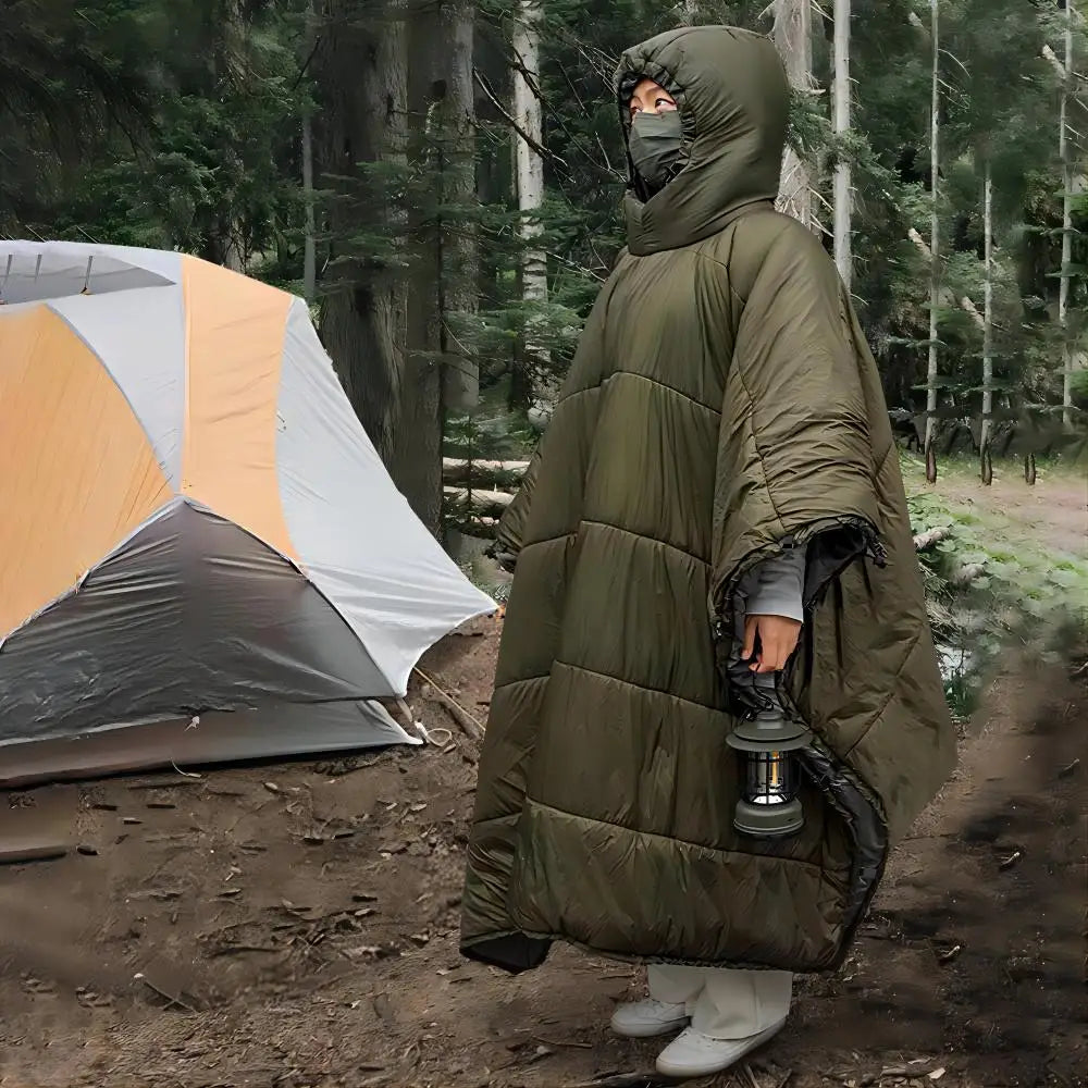 Portable Multifunctional Winter Warm Sleeping Bag Hammock Outdoor Camping Cotton Underquilt Poncho Warm Hammocks Swing Cover