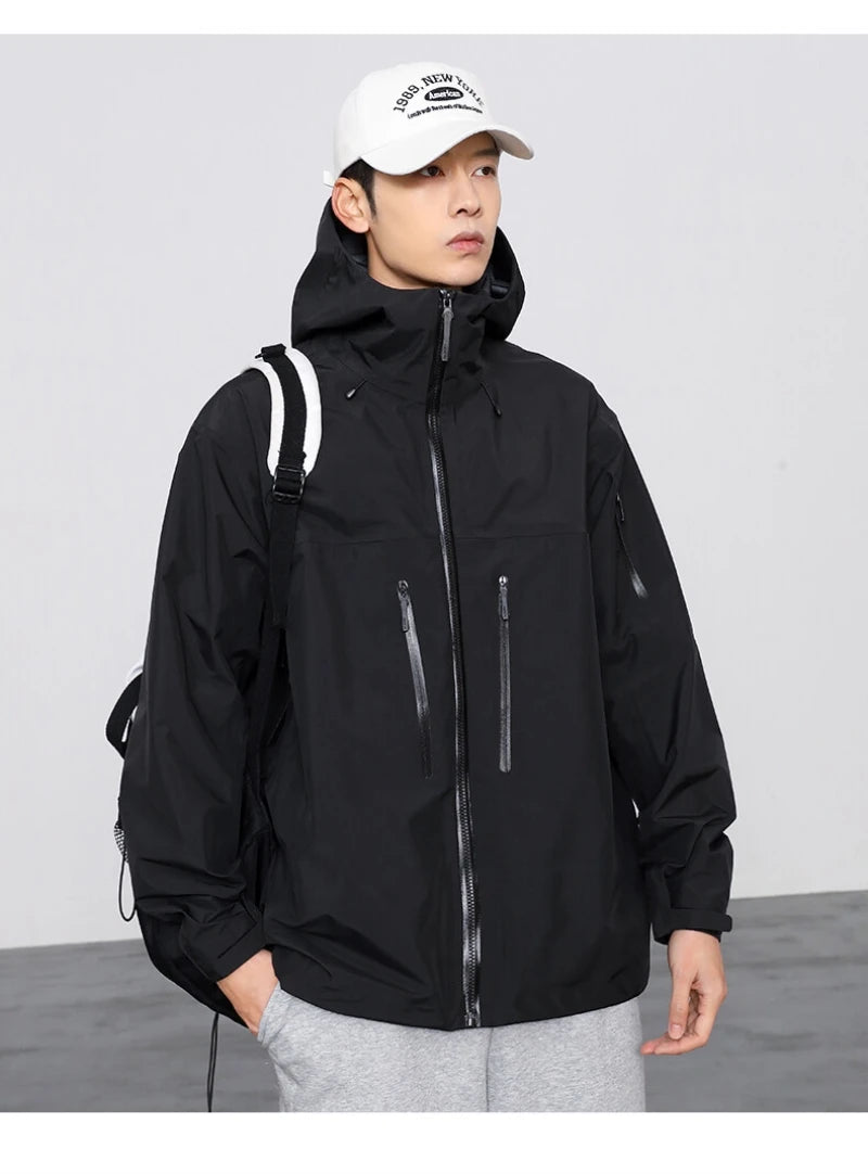 ARC SV Embroidery Bird Logo Three Layer Mens Womens Camping Coat Outdoor Waterproof Windbreaker Hiking Ski Jackets Unisex