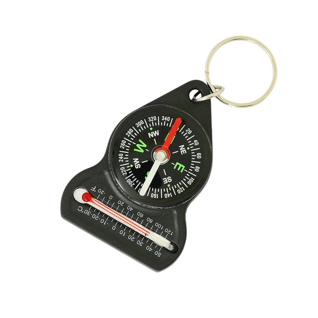 3 in 1 Navigation Tool Thermometer Multifunction Keychain Orientation Watch