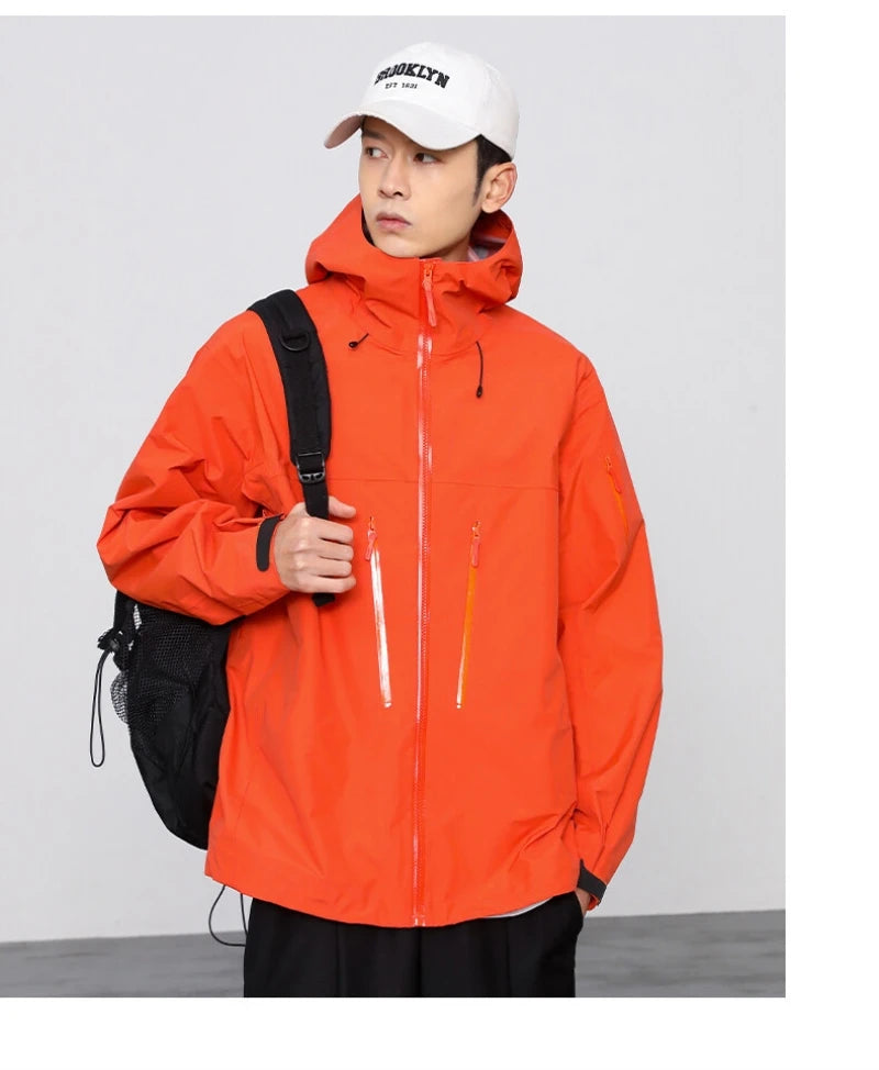 ARC SV Embroidery Bird Logo Three Layer Mens Womens Camping Coat Outdoor Waterproof Windbreaker Hiking Ski Jackets Unisex