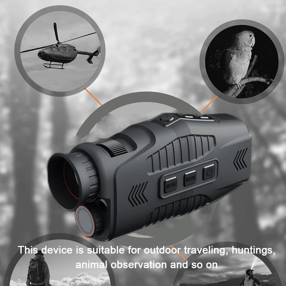 R11 1080P Monocular Infrared Night Vision Device Day Night Use Photo Video 5X Digital 300M Full Dark Viewing Distanc For Hunting
