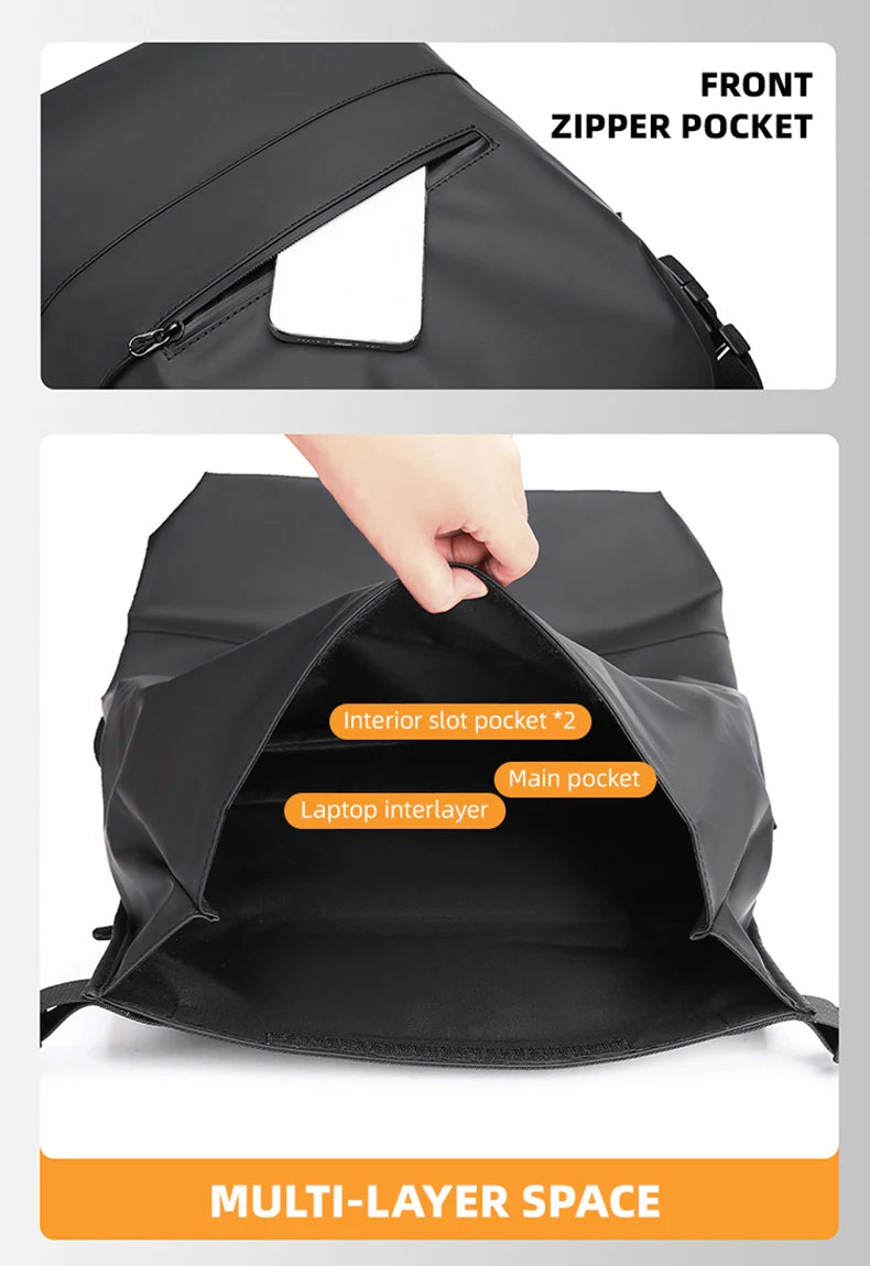 Hiking Rolled Top Backpack Travel Duffel Bag Outdoor Climbing Camping Sport Fitness Rucksack Casual Weekend Luggage Schoolbag