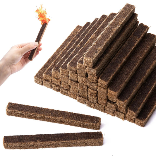 Camp Fire Charcoal Starter Sticks-Fire Charcoal Starters for Fireplace, Wood Stove, Grill, Charcoal Chimney, BBQ Accessories