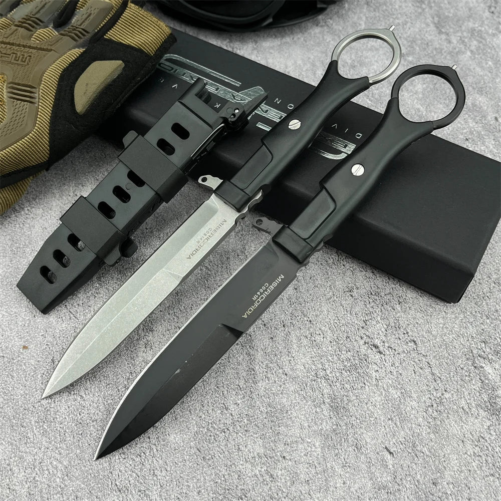 Extrema Ratio Fixed Blade Knife with Sheath 8Cr13Mov Steel Blade Nylon Fiber Handle Outdoor EDC Camping Knife Hunting Knife
