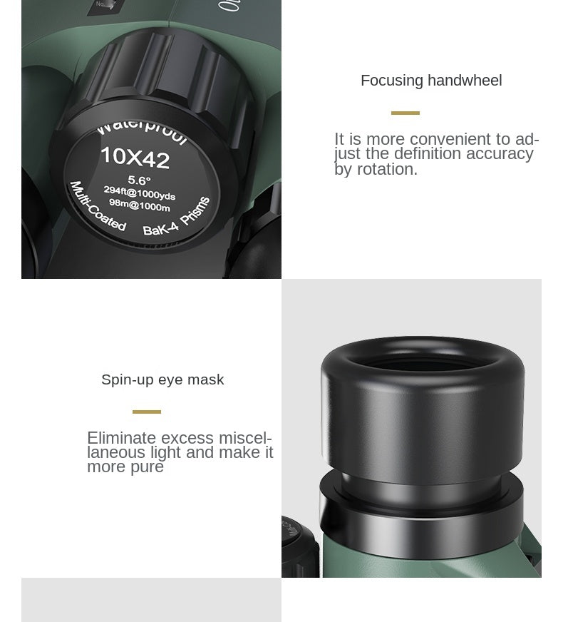 Celestron Outland X 8x42 10X42 Green Binoculars Waterproof & Fogproof Binoculars for Adults Multi-Coated Optics and BaK-4 Prisms