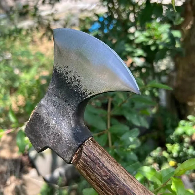 High-carbon Steel Hatchet Portable Small Axe Outdoors Camping Multifunctional Wooden Handle Self-defense Small Axe Outdoor Tools