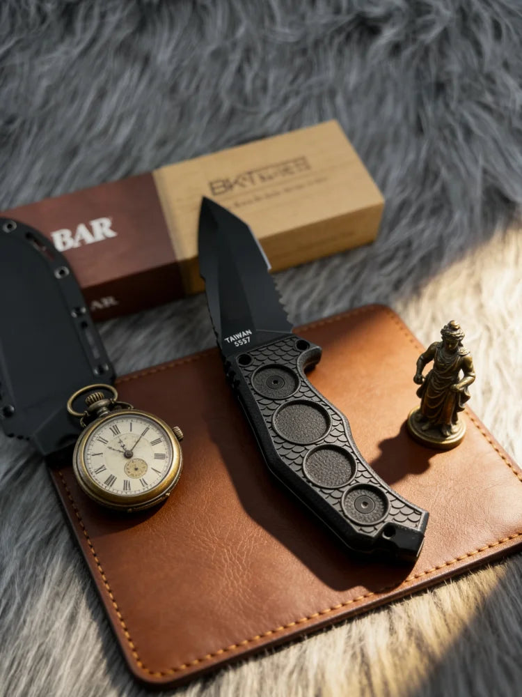 KA5557- Field tactical small straight knife, camping adventure knife, mountain climbing and fishing rescue tool, Fruit knife