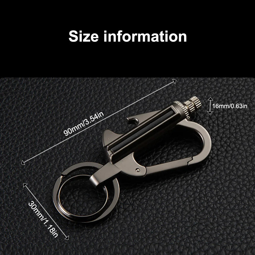 Permanent Match Lighter Keychain Outdoor Emergency Fire Starters Waterproof Cigarettes Flints Keyrings