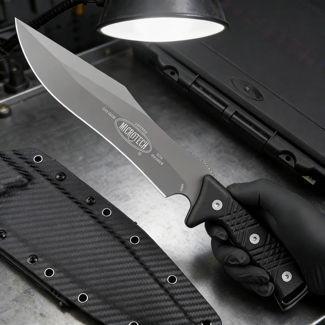 MICROTECH - Arbiter Camping Jungle Troubleshooting Knife, Outdoor adventure emergency tool, Sharp Fruit knife