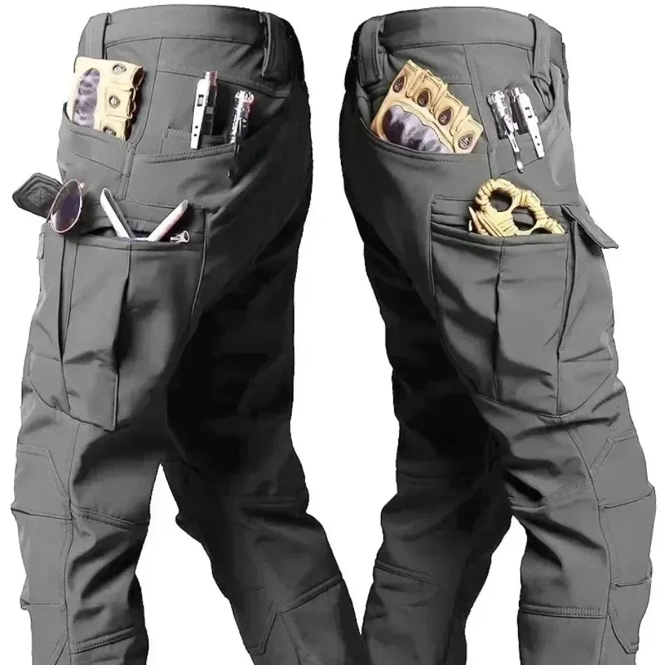 Men's Winter Autumn Fleece Jackets Tactical Waterproof Suits Outdoor Fishing Hiking Camping Tracksuits Coats Thermal Pants