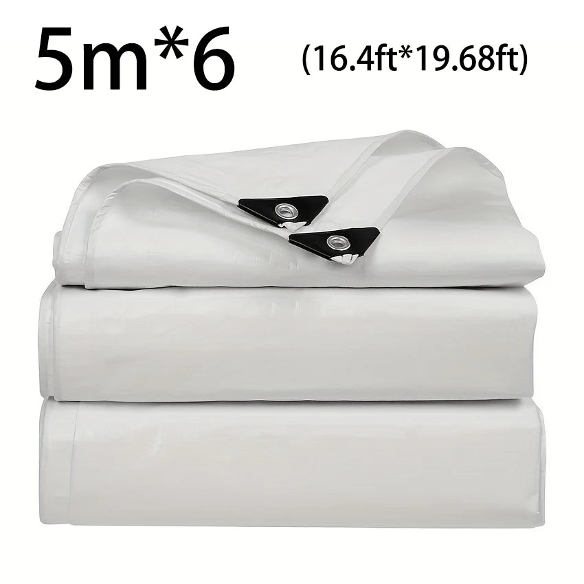 White Custom Large Tarp 3x5 6 8m*8 10 12 3 4x4 5m Outdoor Sun Shade Awning Waterproof Tarpaulin Uv Blocking Tent Camp Rain Cover