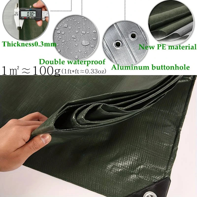 Custom Tarpaulin Waterproof 3*3 4m×4 5 6 8 10 20m Large Tarp Small Rain Shade Cover Outdoor Garden Boat Bike Awning Canopy Uv